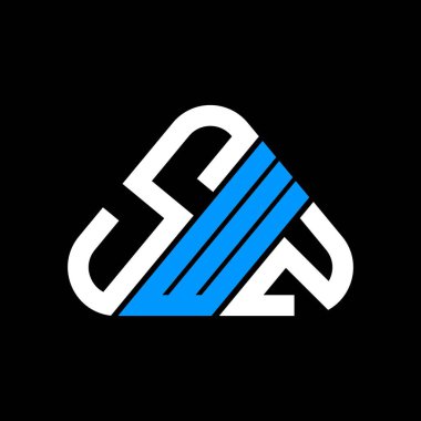 SWZ harfi yaratıcı logosu vektör grafikli, SWZ basit ve modern logolu..