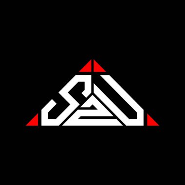 SZU harf logosu tasarımı vektör grafik, SZU basit ve modern logo.