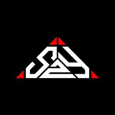 SZY harf logosu yaratıcı tasarım vektör grafik, SZY basit ve modern logo.