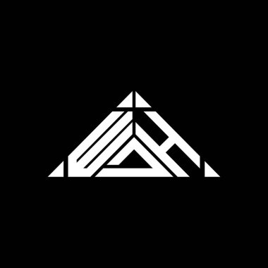 WDH letter logo creative design with vector graphic, WDH simple and modern logo.