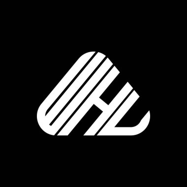 WHU letter logo creative design with vector graphic, WHU simple and modern logo.