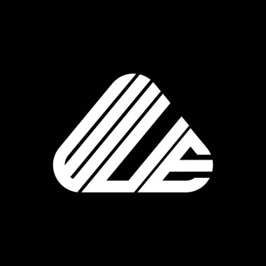WUE letter logo creative design with vector graphic, WUE simple and modern logo.