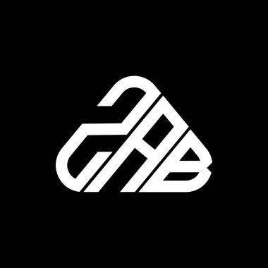 ZAB letter logo creative design with vector graphic, ZAB simple and modern logo.