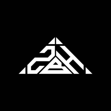 ZBH letter logo creative design with vector graphic, ZBH simple and modern logo.