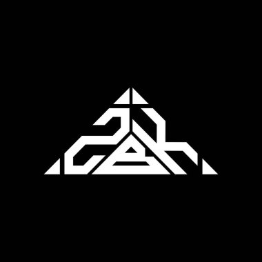 ZBK letter logo creative design with vector graphic, ZBK simple and modern logo.