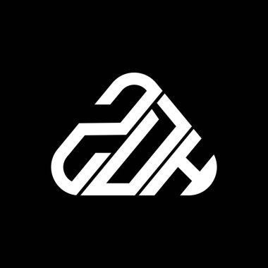 ZDH letter logo creative design with vector graphic, ZDH simple and modern logo.