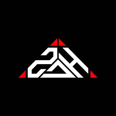 ZDH letter logo creative design with vector graphic, ZDH simple and modern logo.