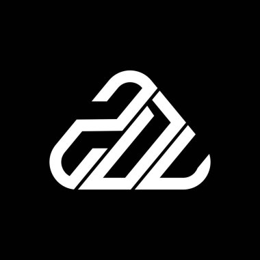 ZDU letter logo creative design with vector graphic, ZDU simple and modern logo.