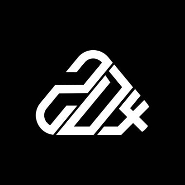 ZDX letter logo creative design with vector graphic, ZDX simple and modern logo.