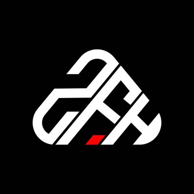 ZFH letter logo creative design with vector graphic, ZFH simple and modern logo.