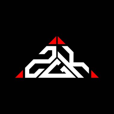 ZGK letter logo creative design with vector graphic, ZGK simple and modern logo.