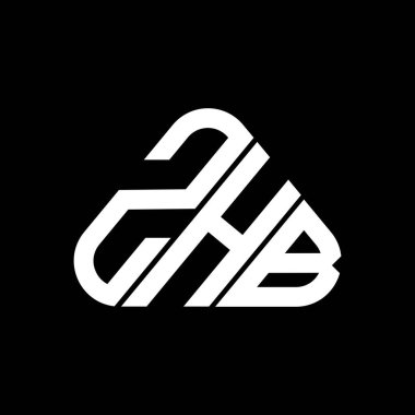 ZHB letter logo creative design with vector graphic, ZHB simple and modern logo.
