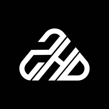 ZHD letter logo creative design with vector graphic, ZHD simple and modern logo.
