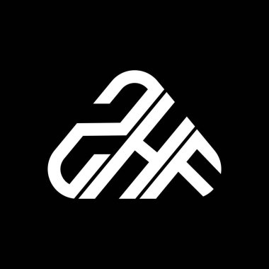 ZHF letter logo creative design with vector graphic, ZHF simple and modern logo.