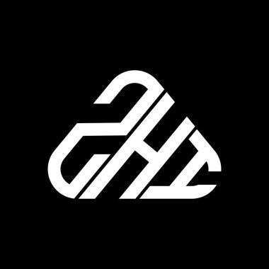 ZHI letter logo creative design with vector graphic, ZHI simple and modern logo.