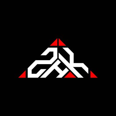 ZHK letter logo creative design with vector graphic, ZHK simple and modern logo.