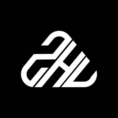 ZHU letter logo creative design with vector graphic, ZHU simple and modern logo.