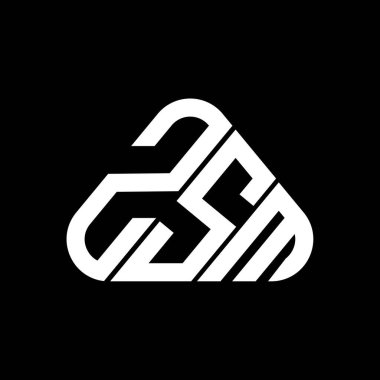 ZSM letter logo creative design with vector graphic, ZSM simple and modern logo.