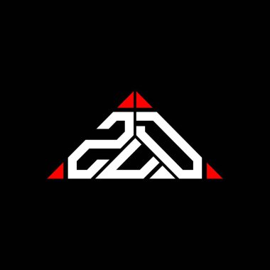 ZUD letter logo creative design with vector graphic, ZUD simple and modern logo.