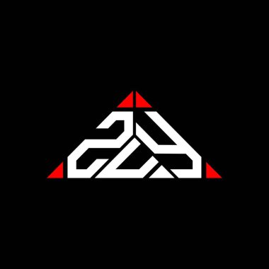 ZUY letter logo creative design with vector graphic, ZUY simple and modern logo.