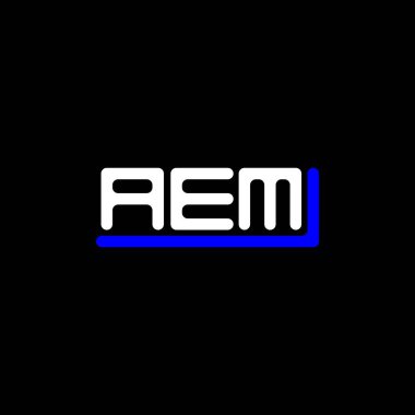 AEM letter logo creative design with vector graphic, AEM simple and modern logo.