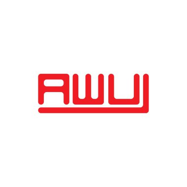 AWU letter logo creative design with vector graphic, AWU simple and modern logo.
