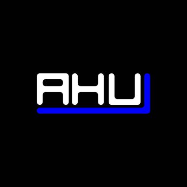 AHU letter logo creative design with vector graphic, AHU simple and modern logo.