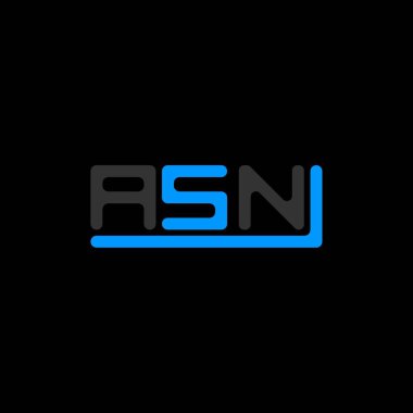 ASN letter logo creative design with vector graphic, ASN simple and modern logo.