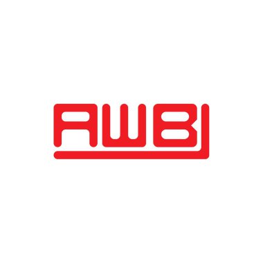 AWB letter logo creative design with vector graphic, AWB simple and modern logo.