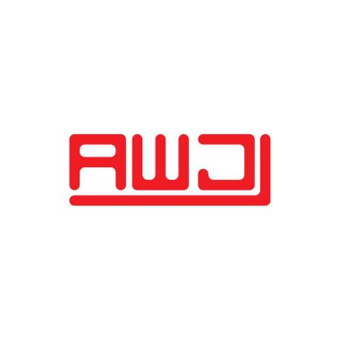AWJ letter logo creative design with vector graphic, AWJ simple and modern logo.
