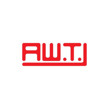 AWT letter logo creative design with vector graphic, AWT simple and modern logo.