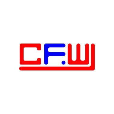 CFW letter logo creative design with vector graphic, CFW simple and modern logo.