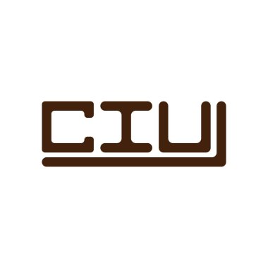 CIU letter logo creative design with vector graphic, CIU simple and modern logo.