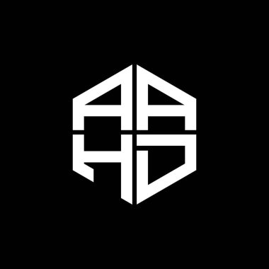 AAHD letter logo creative design with vector graphic, AAHD simple and modern logo.