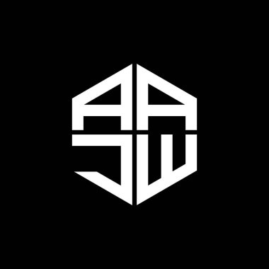 AAJW letter logo creative design with vector graphic, AAJW simple and modern logo.