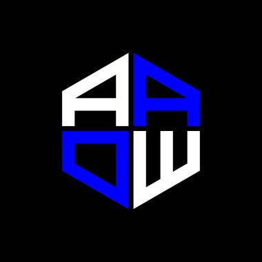 AAOW letter logo creative design with vector graphic, AAOW simple and modern logo.