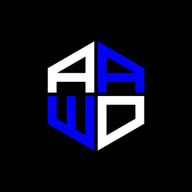 AAWO letter logo creative design with vector graphic, AAWO simple and modern logo.