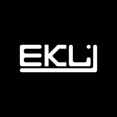 EKL letter logo creative design with vector graphic, EKL simple and modern logo.