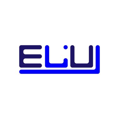 ELU letter logo creative design with vector graphic, ELU simple and modern logo.