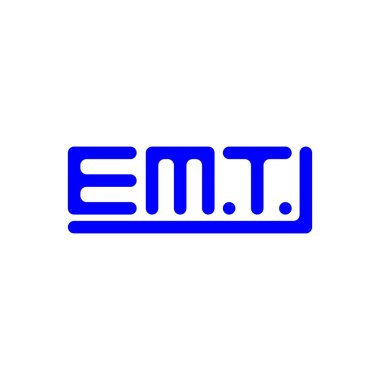 EMT letter logo creative design with vector graphic, EMT simple and modern logo.