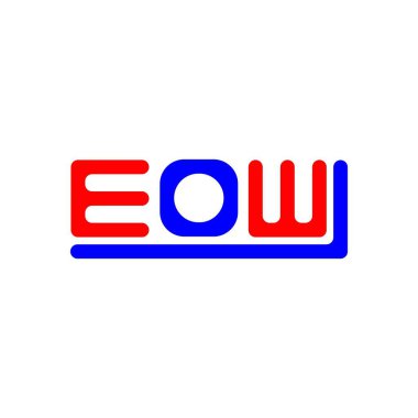 EOW letter logo creative design with vector graphic, EOW simple and modern logo.