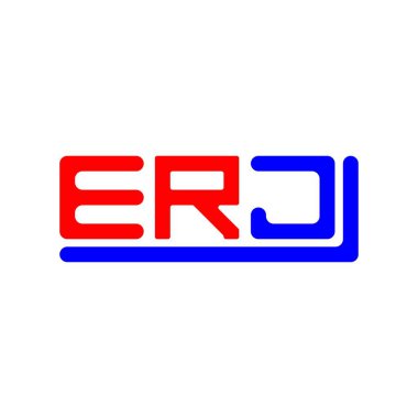 ERJ letter logo creative design with vector graphic, ERJ simple and modern logo.