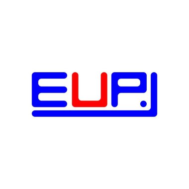 EUP letter logo creative design with vector graphic, EUP simple and modern logo.