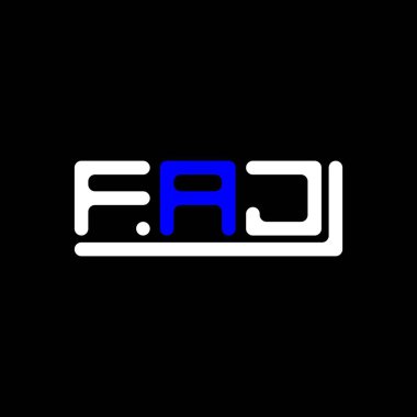 FAJ letter logo creative design with vector graphic, FAJ simple and modern logo.