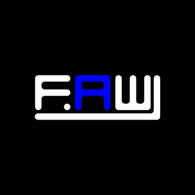 FAW letter logo creative design with vector graphic, FAW simple and modern logo.