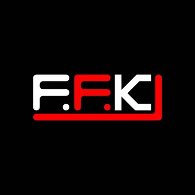 FFK letter logo creative design with vector graphic, FFK simple and modern logo.