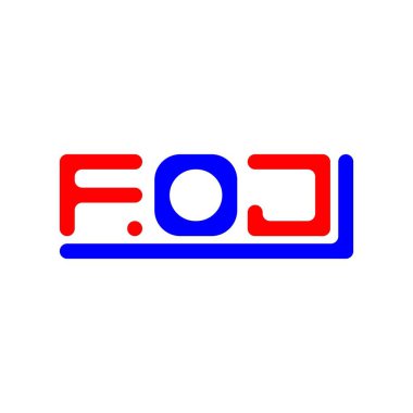FOJ letter logo creative design with vector graphic, FOJ simple and modern logo.