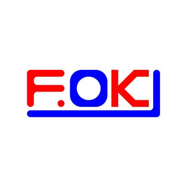 FOK letter logo creative design with vector graphic, FOK simple and modern logo.