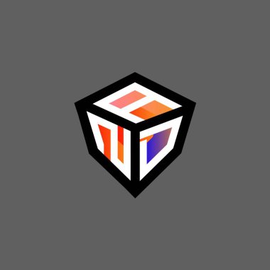 Ve harf logosu yaratıcı tasarım vektör grafik, ve basit ve modern logo.