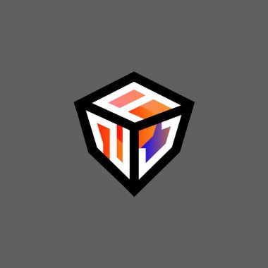 ANJ harfli yaratıcı logo vektör grafik, ANJ basit ve modern logo.